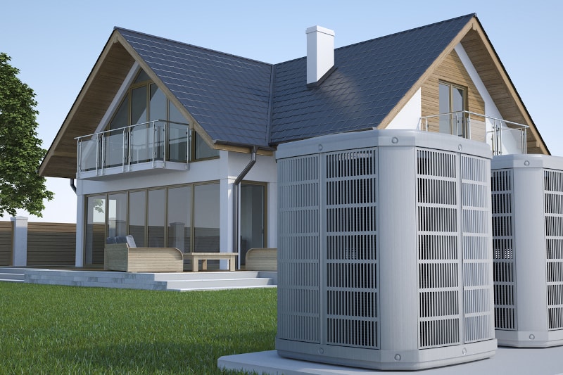Air Heat Pump And House